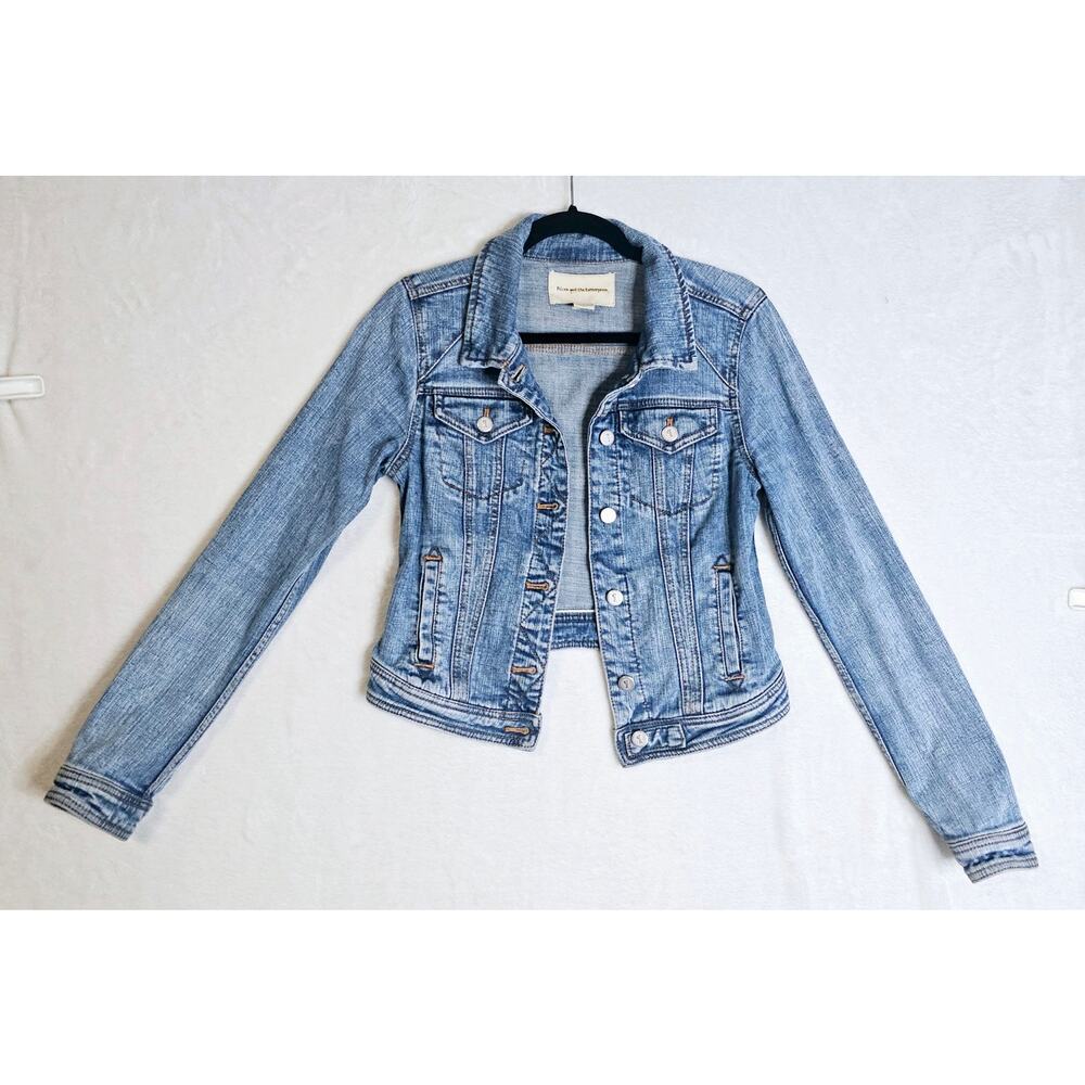 Pilcro Anthropologie SzSm Letterpress Jean Jacket.‎ Stylish. School. Spring Cool